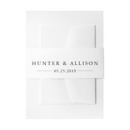 Elegantes Schwarz-Weiß-Band Einladungsbanderole