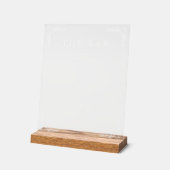 Elegantes Schwarz-Weiß-Bar-Menü Acrylschild (Winkel)