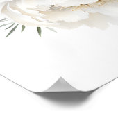 Elegantes Schwarz-Weiß-Begrüßungszeichen Poster (Ecke)