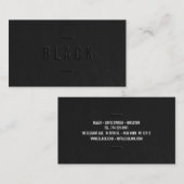 Elegantes Schwarz-Weiß-beruflich Visitenkarte (Vorne/Hinten)
