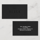 Elegantes Schwarz-Weiß-beruflich Visitenkarte (Vorne/Hinten)