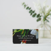 Elegantes, Schwarz-weiß blühendes weißes Blossom Visitenkarte (Stehend Vorderseite)