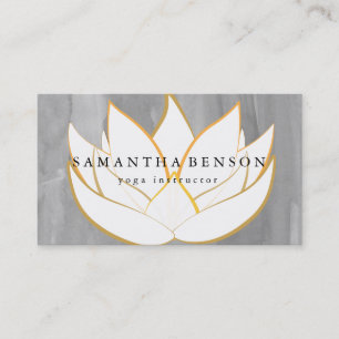 Elegantes Schwarz-Weiß-Blumen-Logo Yoga Visitenkarte