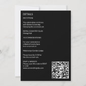 Elegantes Schwarz-Weiß-Boho alle in einer Hochzeit Einladung (Rückseite)