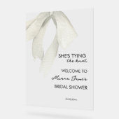 Elegantes Schwarz-Weiß-Brautparty Acrylschild (Winkel)