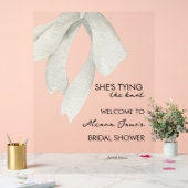 Elegantes Schwarz-Weiß-Brautparty Acrylschild (Hochzeit)