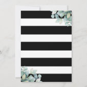 Elegantes Schwarz-Weiß-Brautparty Einladung (Rückseite)