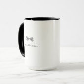 Elegantes Schwarz-Weiß-Brautparty-Geschenk Tasse (Vorderseite Links)