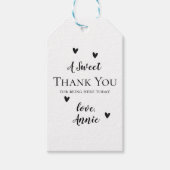 Elegantes Schwarz-Weiß-Brautparty Geschenkanhänger (Vorderseite)