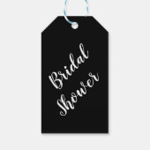 Elegantes Schwarz-Weiß-Brautparty Geschenkanhänger (Rückseite)