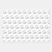 Elegantes Schwarz-Weiß-Bridal/Polterabend Geschenkpapier Set (Vorderseite 3)