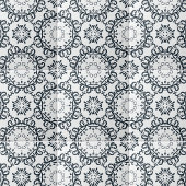 Elegantes Schwarz-Weiß-Damast-Viktorianisches Must Fliese