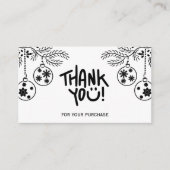 elegantes Schwarz-Weiß-Dankeschön für Ihr Urlaubsg Begleitkarte (Vorderseite)