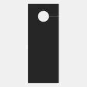 Elegantes Schwarz-weiß Dankeschön Hotel Hochzeiten Türanhänger (Rückseite)