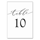 Elegantes Schwarz-Weiß-Dekor Tischnummer (Rückseite)