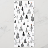 Elegantes Schwarz-Weiß-Dinner-Party Menükarte (Rückseite)