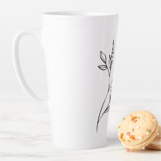 Elegantes Schwarz-Weiß-Einfachdesign Milchtasse