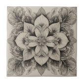 Elegantes Schwarz & Weiß Fliese (Vorderseite)