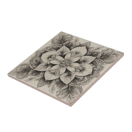 Elegantes Schwarz & Weiß Fliese (Seite)