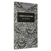 Elegantes Schwarz-Weiß-Foliage-Geschäft Klemmbrett (Rechts)