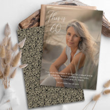 Elegantes Schwarz-Weiß-Foto 60 Geburtstag