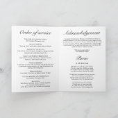 Elegantes Schwarz-Weiß-Foto Beerdigung Programm (Innenseite)