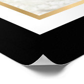 Elegantes Schwarz-Weiß-Foto Begrüßungszeichen Poster (Ecke)