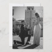 Elegantes Schwarz-Weiß-Foto Einladung (Rückseite)