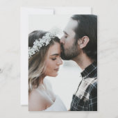 Elegantes Schwarz-Weiß-Foto Einladung zur Hochzeit (Rückseite)