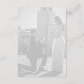 Elegantes Schwarz-Weiß-Foto Hochzeit Begleitkarte (Rückseite)