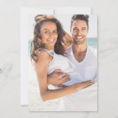 Elegantes Schwarz-Weiß-Foto Hochzeit Einladung (Rückseite)