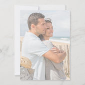 Elegantes Schwarz-Weiß-Foto Hochzeit Einladung (Rückseite)