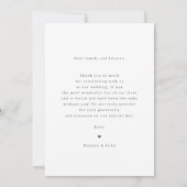 Elegantes Schwarz-Weiß-Foto-Hochzeit im Stil von a Dankeskarte (Rückseite)