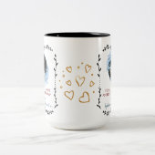 Elegantes Schwarz-Weiß-Foto Hochzeit Zweifarbige Tasse (Mittel)