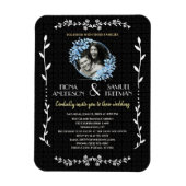 Elegantes Schwarz-Weiß-Foto Magnet (Vertikal)