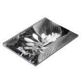 Elegantes Schwarz-Weiß-Foto Personalisiert Notizblock (Linke Seite)