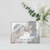 Elegantes Schwarz-Weiß-Foto Postkarte (Stehend Vorderseite)