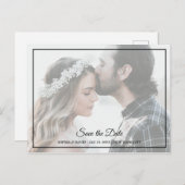 Elegantes Schwarz-Weiß-Foto Postkarte (Vorne/Hinten)