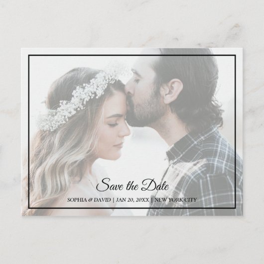 Elegantes Schwarz-Weiß-Foto Postkarte (Vorderseite)