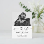 Elegantes Schwarz-Weiß-Foto Postkarte (Stehend Vorderseite)