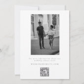 Elegantes Schwarz-Weiß-Foto Save The Date (Rückseite)