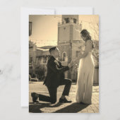 Elegantes Schwarz-Weiß-Foto Save the Date Einladung (Rückseite)