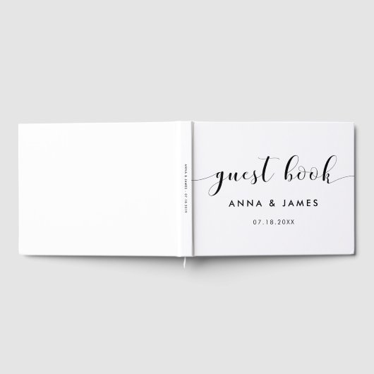 Elegantes Schwarz-Weiß-Gästebuch Gästebuch (Voll)