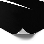 Elegantes Schwarz-Weiß-Gay-Hochzeitszeichen Poster (Ecke)