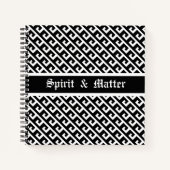 Elegantes Schwarz-Weiß-geometrisches Muster Notizblock (Vorderseite)