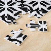 Elegantes Schwarz-Weiß-Geometrisches Muster Puzzle (Seite)