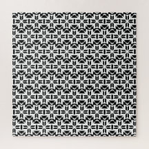 Elegantes Schwarz-Weiß-Geometrisches Muster