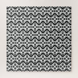 Elegantes Schwarz-Weiß-Geometrisches Muster Puzzle