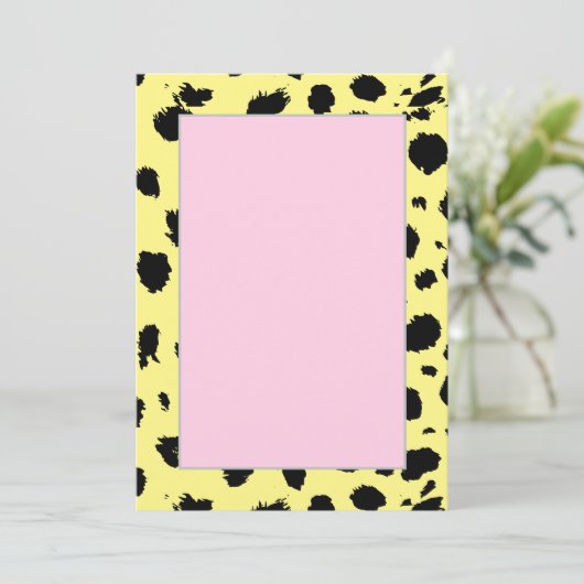 Elegantes Schwarz-Weiß-Gepard Ankündigung (Stehend Vorderseite)