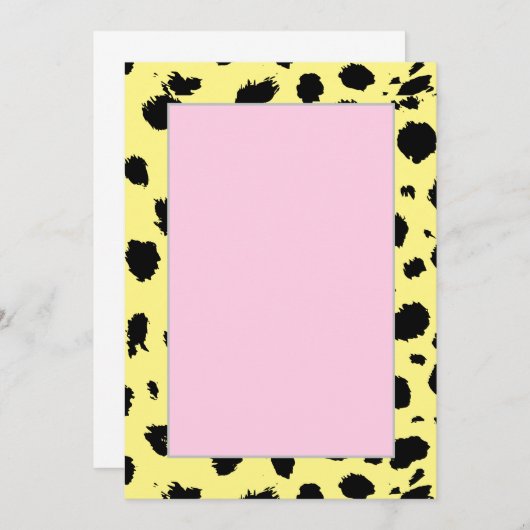 Elegantes Schwarz-Weiß-Gepard Ankündigung (Vorne/Hinten)